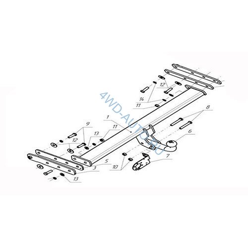 Фаркоп Avtos VL 02 для VOLVO XC 60 2008-2013 кросовер