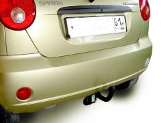 Фаркоп Leader Plus C208-A Chevrolet Spark 1 хетчбек 2005-2011. Без выреза бампера. Нагрузки 750/50 кг.