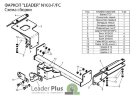 Фаркоп Leader Plus N103-F Nissan X-Trail (T31) 2007-2014 г.в. Без выреза бампера. Нагрузки 2000/100 кг.