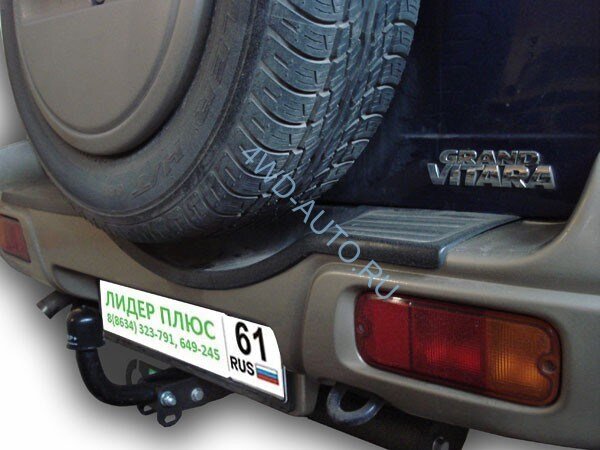 Фаркоп Leader Plus S401-A Suzuki Grand Vitara XL7 1998-2005. Без выреза бампера. Нагрузки 1500/75 кг.