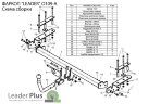 Фаркоп Leader Plus O109-A Opel Astra хетчбек 2004-2009 без выреза бампера. Нагрузки 1300/75 кг.