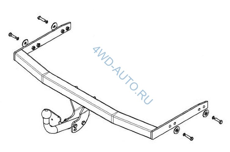Фаркоп Avtos SK04 на Audi A3 с 1996 по 2002 г.в.