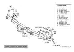 Фаркоп Brink 283100 на Toyota Hiace H12 2WD, H18 4WD, с 1995 по 2008 г/в