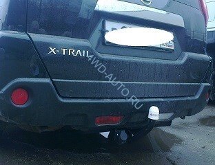 Фаркоп Трейлер 7711 Nissan X-Trail (T31) 2007-2014. Без подрезки бампера. Тип шара: A. Нагрузки: 1200/60 кг.