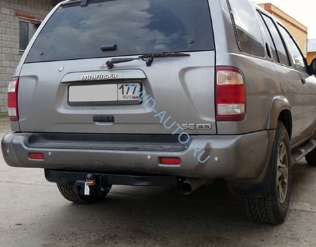 Фаркоп Avtos NS 18 для NISSAN Pathfinder R50 1996-2004, Infiniti QX4 1996-2003 без подрезки бампера. Тип шара: A. Нагрузки: 1500/75 кг.