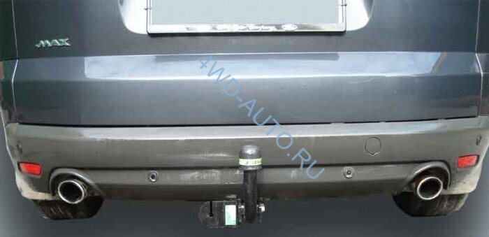 Фаркоп Leader Plus F118-A для Ford S-MAX (WA6) 2006-2015, Ford Galaxy 2006-2015. Требуется вырез в бампере. Нагрузки: 1300/75 кг.