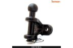 Фаркоп Aragon E4404DG на Nissan Navara D40, с 2005 по 2015 г.в. (с черным противоподкатным брусом)