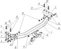 Фаркоп Avtos MI 15 для MITSUBISHI Pajero Sport 1998-2008. Без подрезки бампера. Тип шара: A. Нагрузки: 2000/100 кг