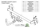 Фаркоп Leader Plus G202-A Geely Emgrand седан 2012-. Требуется вырез в бампере. Нагрузки 1200/75 кг.