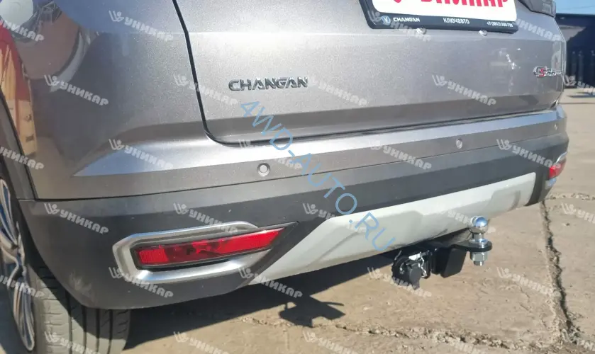 Фаркоп на Changan CS35 Plus с 2018 г/в (Шар Е) / Уникар 19255E