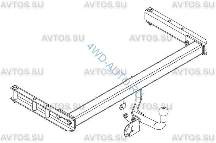 Фаркоп  Avtos AU04 на Audi Q5 с 2008 по 2017 г/в