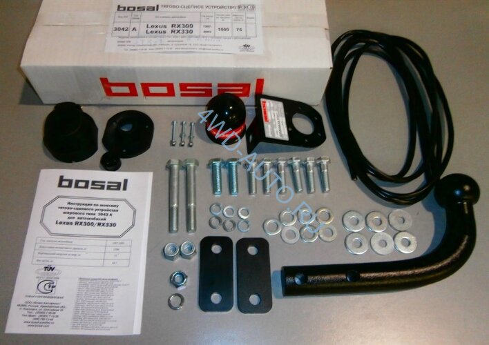 Фаркоп Bosal 3042-A на Lexus RX 300,330 с 1997 по 2003 г.в. Нагрузка: 1500/75 кг.