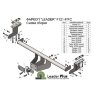 Фаркоп Leader Plus F121-F на Ford Ranger с 2011 г/в  Limited, Wildtrak (со ступенькой)