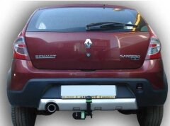 Фаркоп Leader Plus R110-A Renault Sandero Stepway 2008-2014 г.в. Установка без снятия и выреза бампера. Нагрузки: 1200/75 кг.  