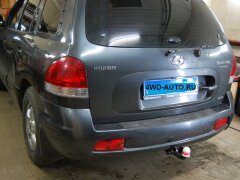 Фаркоп Трейлер 7230 для Hyundai Santa Fe 2001-2006, Hyundai Santa Fe Classic (Таганрог) 2007-2013. Требуется подрезка бампера. Тип шара: A. Нагрузки: 1500/75 кг.