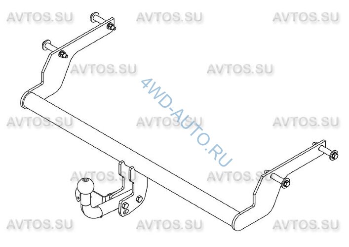 ТСУ Avtos VAZ-66 для LADA XRAY 2015 - .  С подрезкой бампера. Тип шара: А. Нагрузки: 1100/50 кг. Электрика в комплекте.