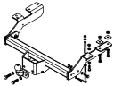 Фаркоп Bosal 5605-F на ГАЗ-2752, ГАЗ-2217 с 1999 по 2006 г/в (глушитель в бок)