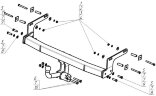 Фаркоп Motodor 91710-A на Renault Duster с 2015 г/в оцинкованный шар, нагрузки 1500/75 кг