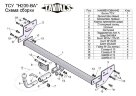 Фаркоп «TAVIALS» H209-BA для HYUNDAI ELANTRA (HD) седан 2006-2012 г.в. (с быстросъемным шаром). Без выреза бампера. Тип шара: C . Нагрузки 1300/75 кг
