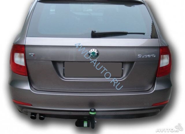 Фаркоп Leader Plus S106-A Skoda Octavia II A5  лифтбек (1Z3) 2008-2013, Skoda Superb 2 (3T5) универсал 2009-2015.  Необходима подрезка бампера. Нагрузки: 1300/75 кг,