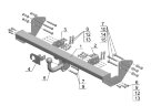 Фаркоп Avtos MB 05 для Mercedes Viano w639 2003-2014, Mercedes Vito w639 2003-2014 требуется подрезка бампера. Тип шара: A. Нагрузки: 2000/100 кг. 