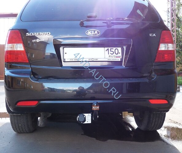 Фаркоп Avtos KI 12 для KIA Sorento 2006-2009. Требуется подрезка бампера. Тип шара: A. Нагрузки: 1500/100 кг