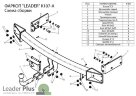 Фаркоп Leader Plus K107-A Kia Sorento (JC) 2006-2009. Без подрезки бампера. Нагрузки 1300/75 кг.
