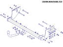Фаркоп Bosal 4154-A на Mitsubishi Lancer X седан, с 2007 по 2011 г/в | седан, 1,8L  с 2012 г/в