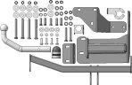 Фаркоп Motodor 90914-A на Hyundai Palisade  с 2021 г/в (Шар тип "А" оцинкованный)