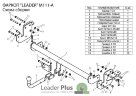 Фаркоп Leader Plus M111-A Mitsubishi ASX с 2010 г.в. Необходима подрезка бампера. Нагрузки 1200/75 кг.