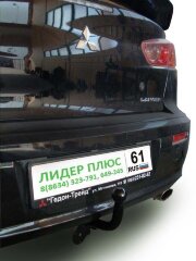 Фаркоп Leader Plus M112-A Mitsubishi Lancer X седан 2007-2012 без выреза бампера. Нагрузки 1200/75 кг.