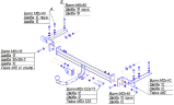 Фаркоп Bosal 5253-A на Chevrolet Epica с 2007 по 2012 г/в