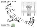 Фаркоп Leader Plus N116-A Nissan Juke 2011- только 2WD / Нагрузки 1100/50 кг.