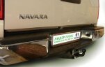 Фаркоп Leader Plus N107-F Nissan Navara (со ступенькой)  с 2005-. Без выреза в бампере. Нагрузки 2000/100 кг.