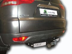 Фаркоп Leader Plus M115-F(N) Mitsubishi Pajero Sport 2 2008-2016, Mitsubishi Pajero Sport 3 2016- (с нержавеющей пластиной) Без выреза бампера. Нагрузки 2000/100 кг.  (замена для M110-F(N), снятого с производства).