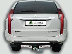 Фаркоп Leader Plus M115-F(N) Mitsubishi Pajero Sport 2 2008-2016, Mitsubishi Pajero Sport 3 2016- (с нержавеющей пластиной) Без выреза бампера. Нагрузки 2000/100 кг.  (замена для M110-F(N), снятого с производства).
