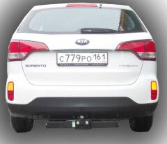 Фаркоп Leader Plus H224-F Hyundai Santa Fe (DM) 2012-.../ Kia Sorento 4 (XM FL) 2012-... Без выреза в бампере. Нагрузки 2000/100 кг.