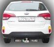 Фаркоп Leader Plus H224-F(N) Hyundai Santa Fe (DM) 2012-.../ Kia Sorento 4 (XM FL) 2012-... (с нерж. пластиной).  Без выреза в бампере. Нагрузки 2000/100 кг.
