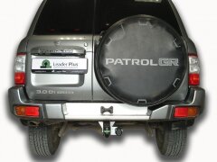Фаркоп Leader Plus N123-A  для Nissan Patrol Y61 1997-2010. Без выреза бампера. Нагрузки 1500/75 кг.