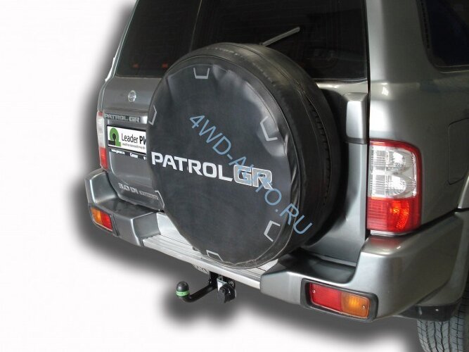 Фаркоп Leader Plus N123-A  для Nissan Patrol Y61 1997-2010. Без выреза бампера. Нагрузки 1500/75 кг.