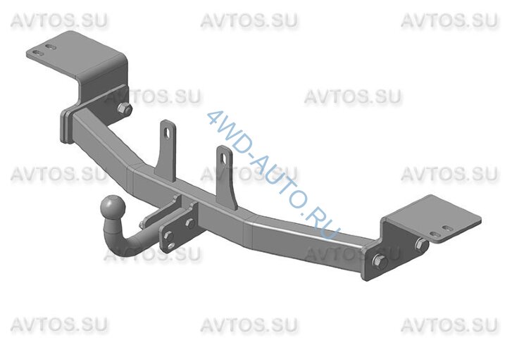 Фаркоп Avtos TY 15 для Toyota Land Cruiser 120 2002-2009 (з/к снизу) , Lexus GX 2003-2009 без подрезки бампера. Тип шара: A. Нагрузки: 1200/75 кг. 