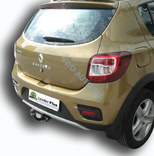 Фаркоп Leader Plus R114-A Renault Logan I седан 2005-2014, Logan II седан 2014- без выреза бампера, Renault Sandero 2014-, Renault Sandero Stepway 2014- требуется вырез в бампере. Нагрузки: 1200/75 кг,  (замена для R113-A)