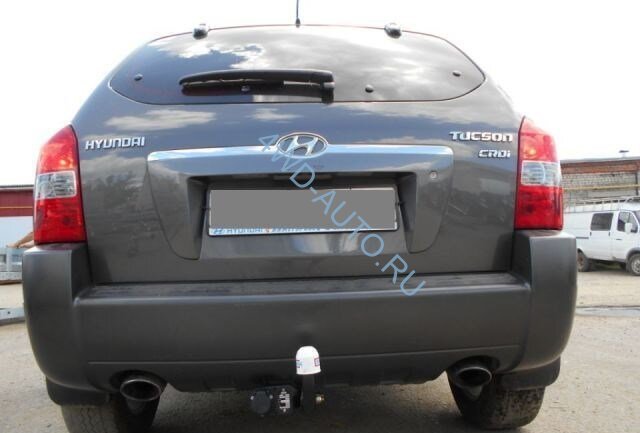 Фаркоп Leader Plus H204-A Hyundai Tucson 2004-2010 г.в, Kia Sportage 2005-2010. Без выреза бампера. Нагрузки 1200/75 кг.