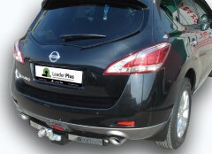 Фаркоп Leader Plus N118-F(N) Nissan Murano с 2010-2014 (с нержавеющей пластиной). Без выреза бампера. Нагрузки 2000/100 кг.