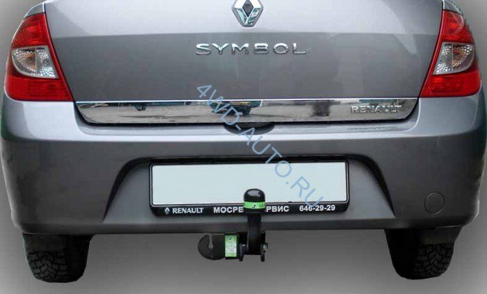 Фаркоп Leader Plus R109-A Renault Symbol седан с 2008-2012 без выреза бампера. Нагрузки 1200/75 кг