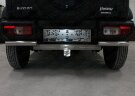 Фаркоп ТСС TCU00144 SUZUKI Jimny 2019-. Оцинкованный, надпись Jimny, шар E (американский квадрат)