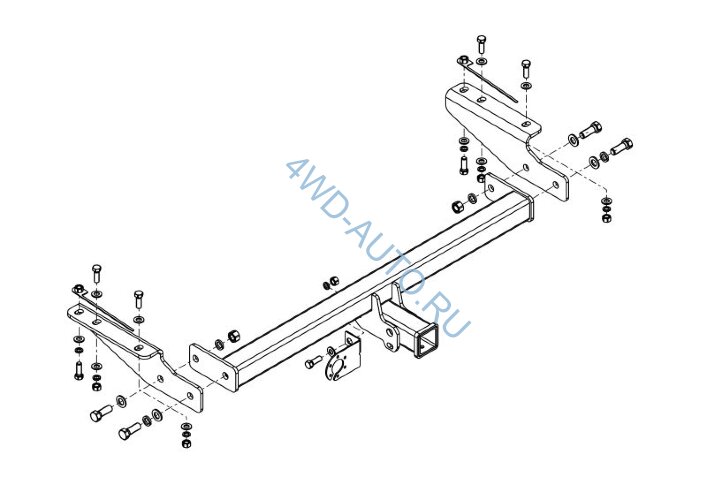Фаркоп Avtos JC 01 на JAC T6 с 2020 г.в.