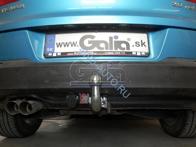Оцинкованный фаркоп Galia V069C на Volkswagen Tiguan с 2007 по 2015, с 2016 г/в, Audi Q3 2011-2019 г/в | Быстросъёмный горизонтальное крепление