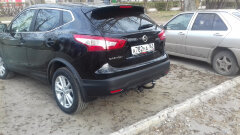 Фаркоп Трейлер 7720 Nissan Qashqai (кроме Qashqai+2)  2007-2014 г.в. Требуется подрезка бампера. Тип шара: A. Нагрузки: 1200/60 кг.