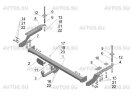 Фаркоп Avtos SU 06 для Subaru Forester 1997-2008 без подрезки бампера. Тип шара: A. Нагрузки: 1500/75 кг. 